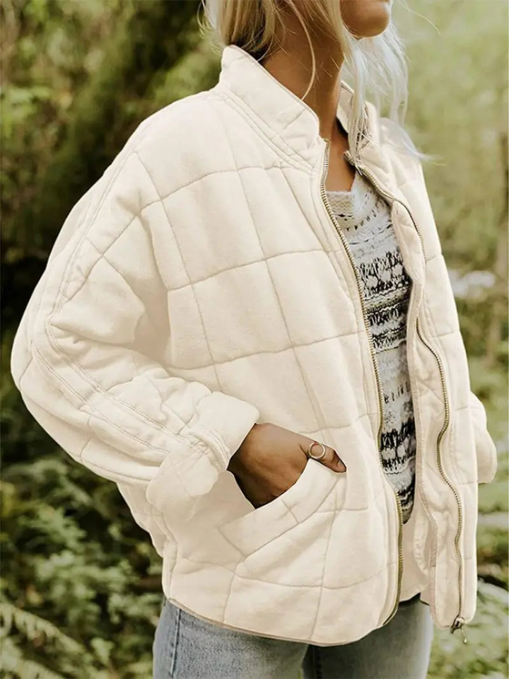 Women’s Quilted Jacket with Stand Collar