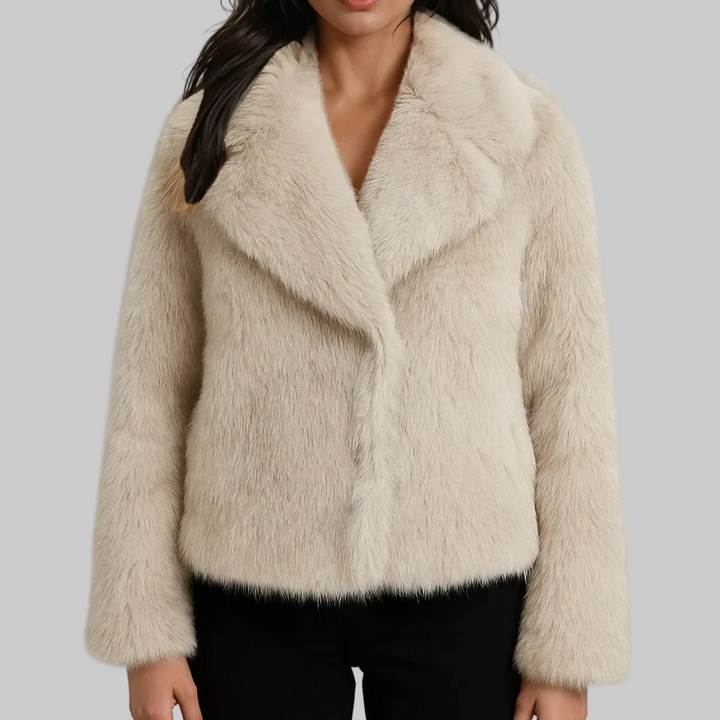 Women’s Short Coat with Wide Collar
