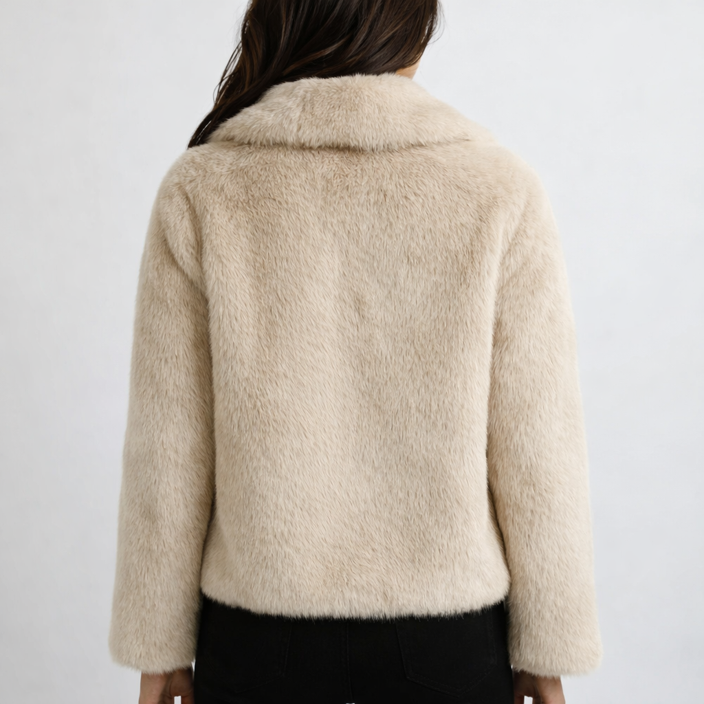 Women’s Short Coat with Wide Collar