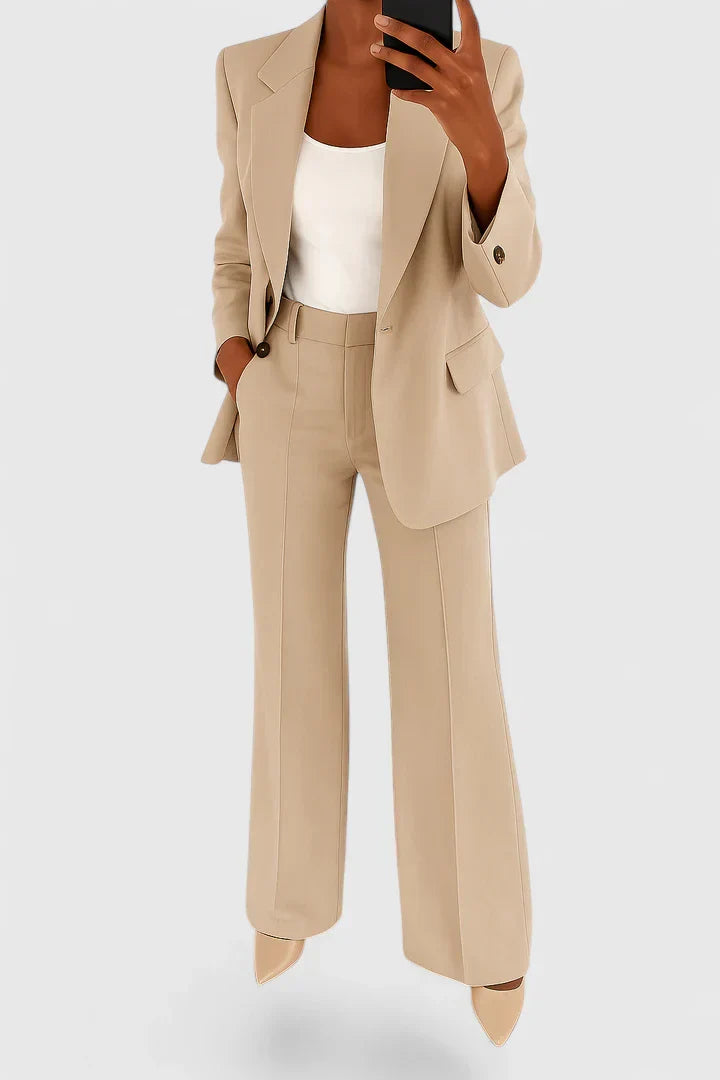 Women's Suit Set with Tailored Blazer and Pants – Modern Fit Office Wear 3