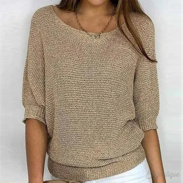 Women's Sweater with Comfortable Fit and Soft Knit Fabric – Elegant Casual Style in Multiple Colors 0