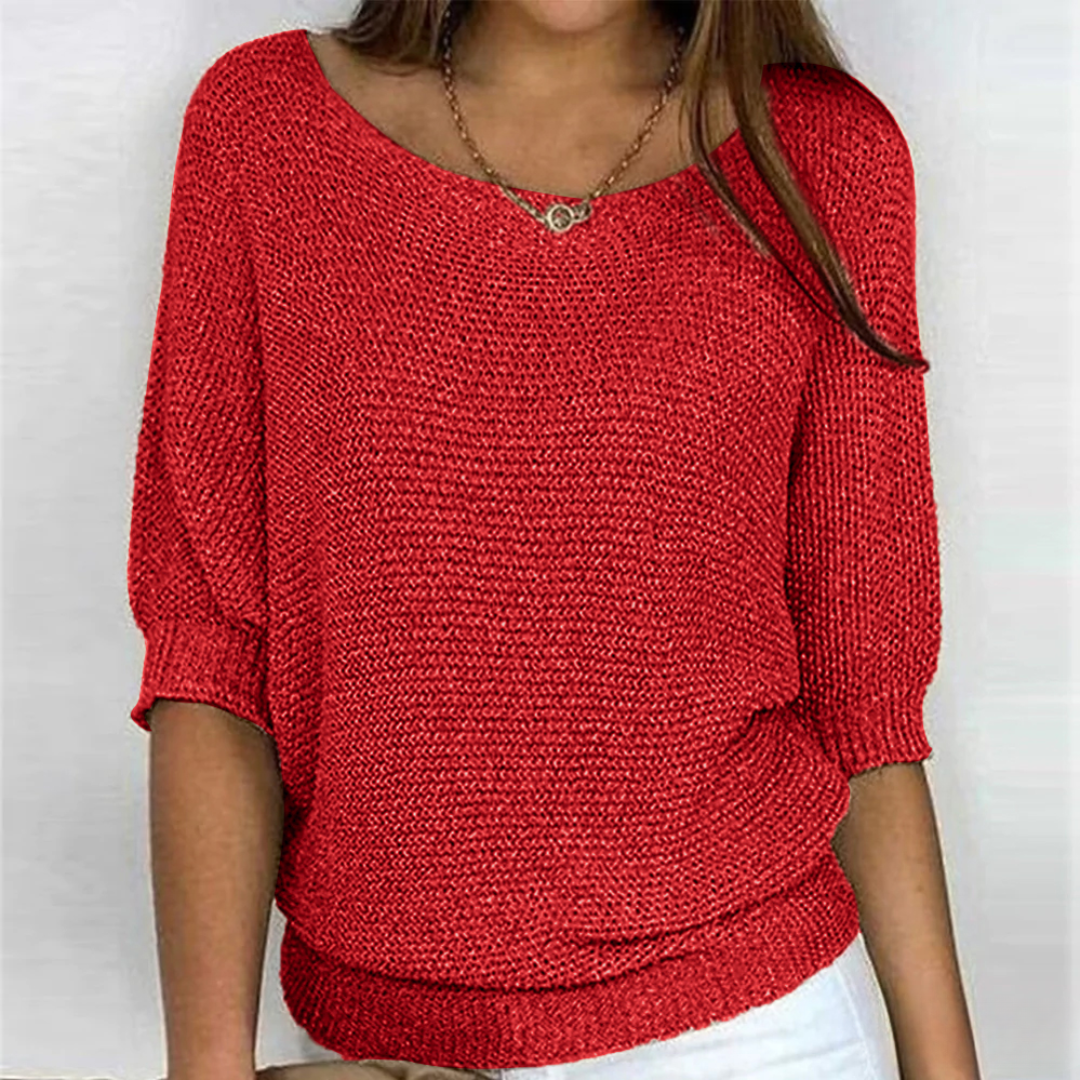 Women's Sweater with Comfortable Fit and Soft Knit Fabric – Elegant Casual Style in Multiple Colors 1