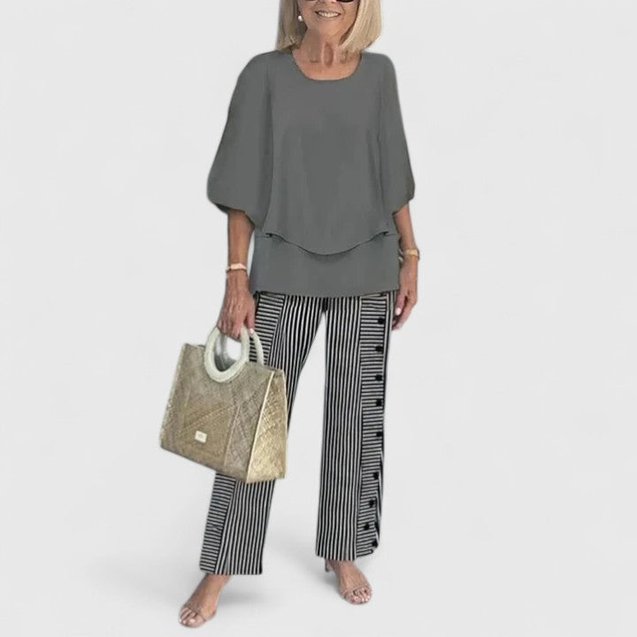 Women's two piece set featuring a flattering fit and breathable fabric, perfect for casual everyday wear and versatile styling options. 13