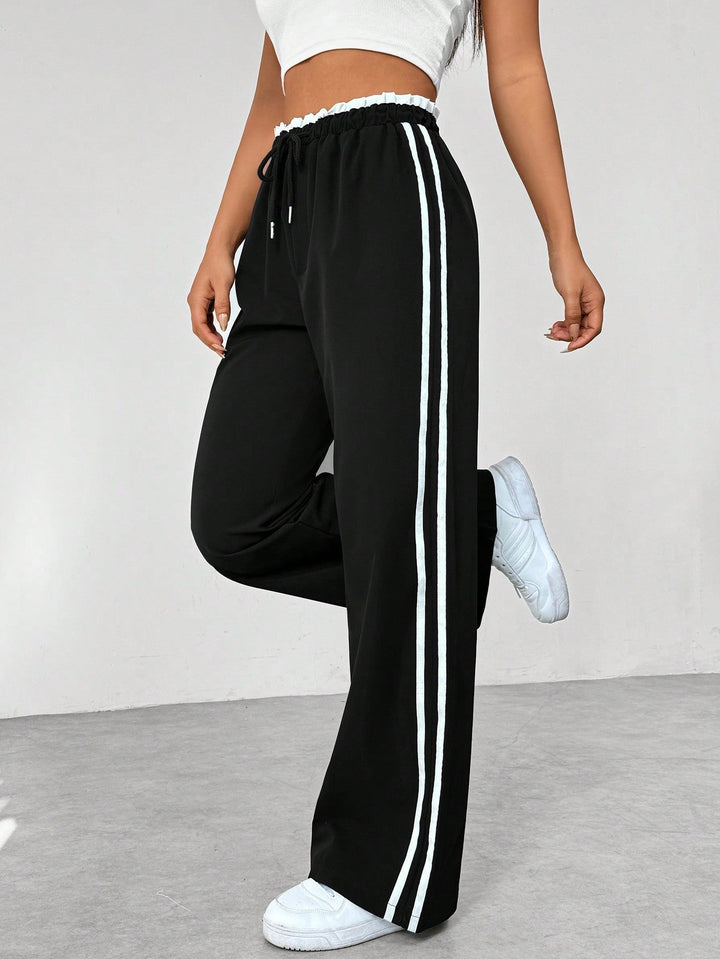 Women's Wide-Leg Trousers with Sporty Side Stripes – Airy and Comfortable Fit 2