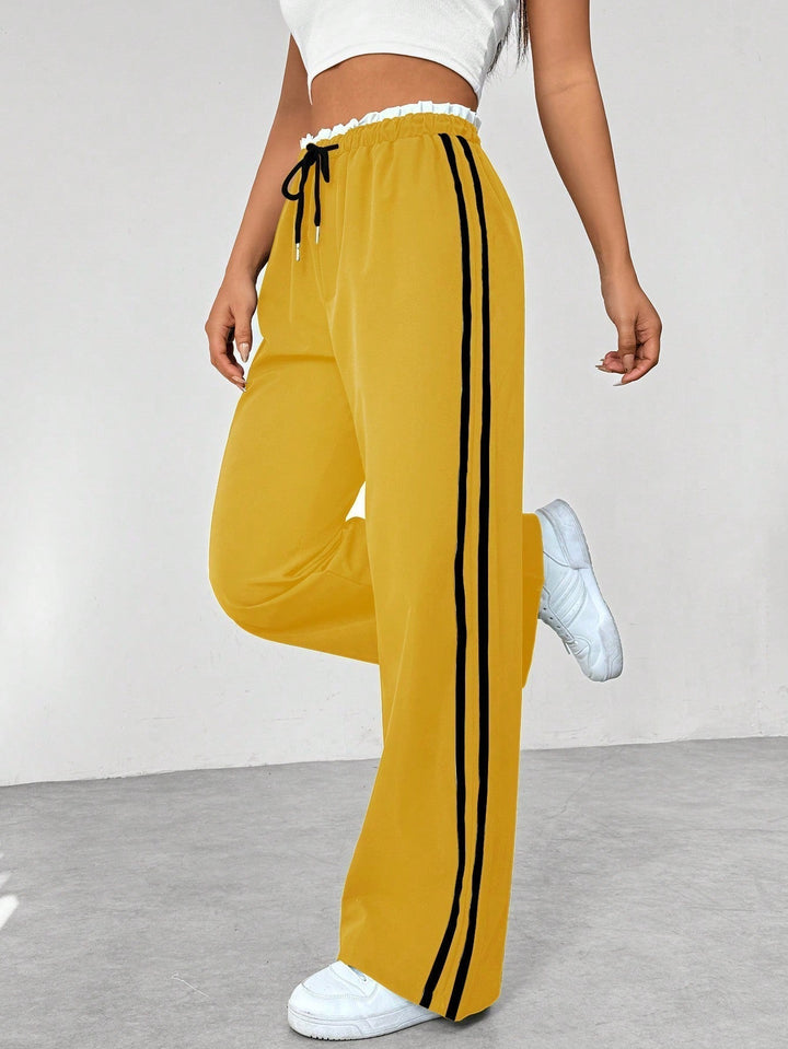 Women's Wide-Leg Trousers with Sporty Side Stripes – Airy and Comfortable Fit 5
