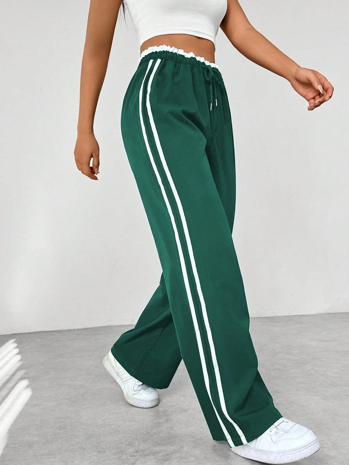 Women's Wide-Leg Trousers with Sporty Side Stripes – Airy and Comfortable Fit 6