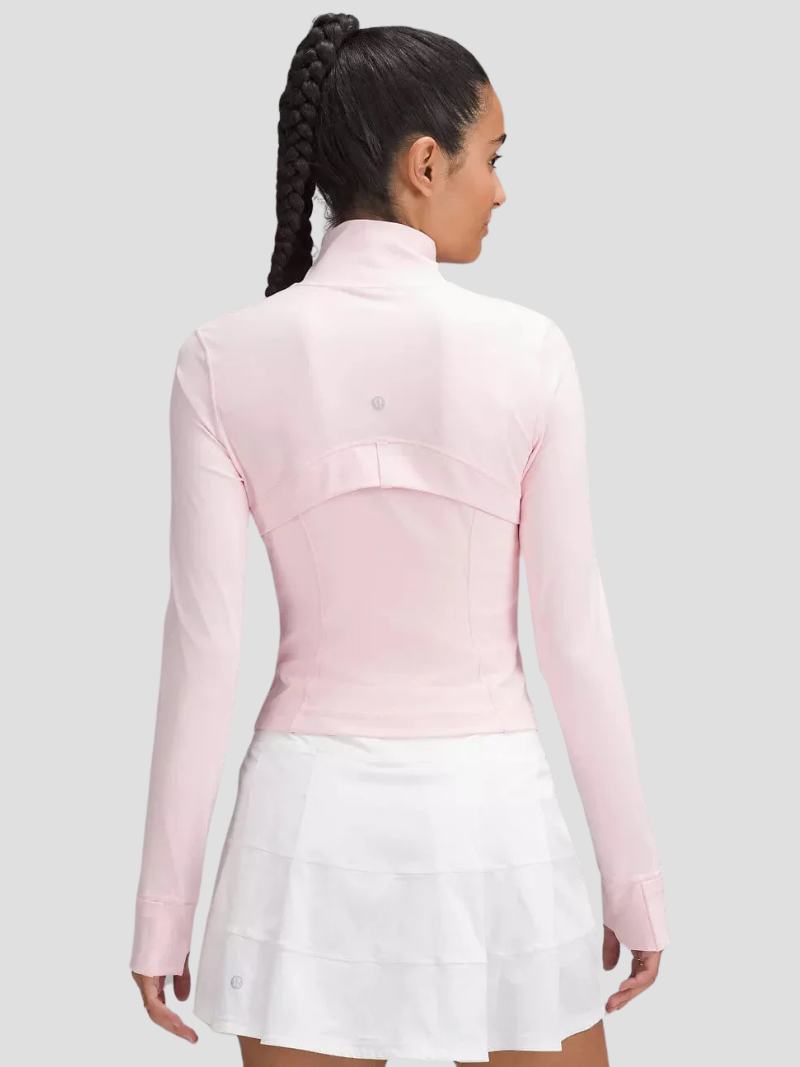 Women's Winter Jacket with Tailored Fit and Elastic Fabric – Warm Zip Pockets for Outdoor Activities 1