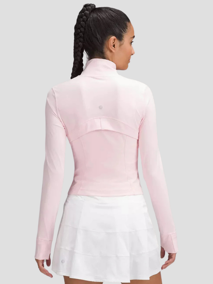 Women's Winter Jacket with Tailored Fit and Elastic Fabric – Warm Zip Pockets for Outdoor Activities 1