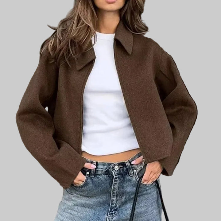Women's Zipped Collar Jacket