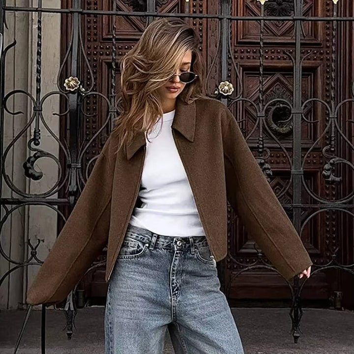Women's Zipped Collar Jacket