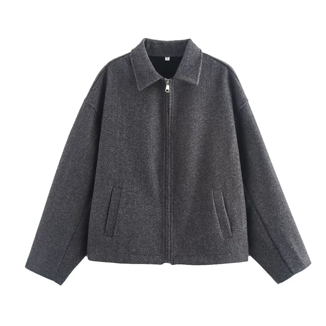 Women's Zipped Collar Jacket