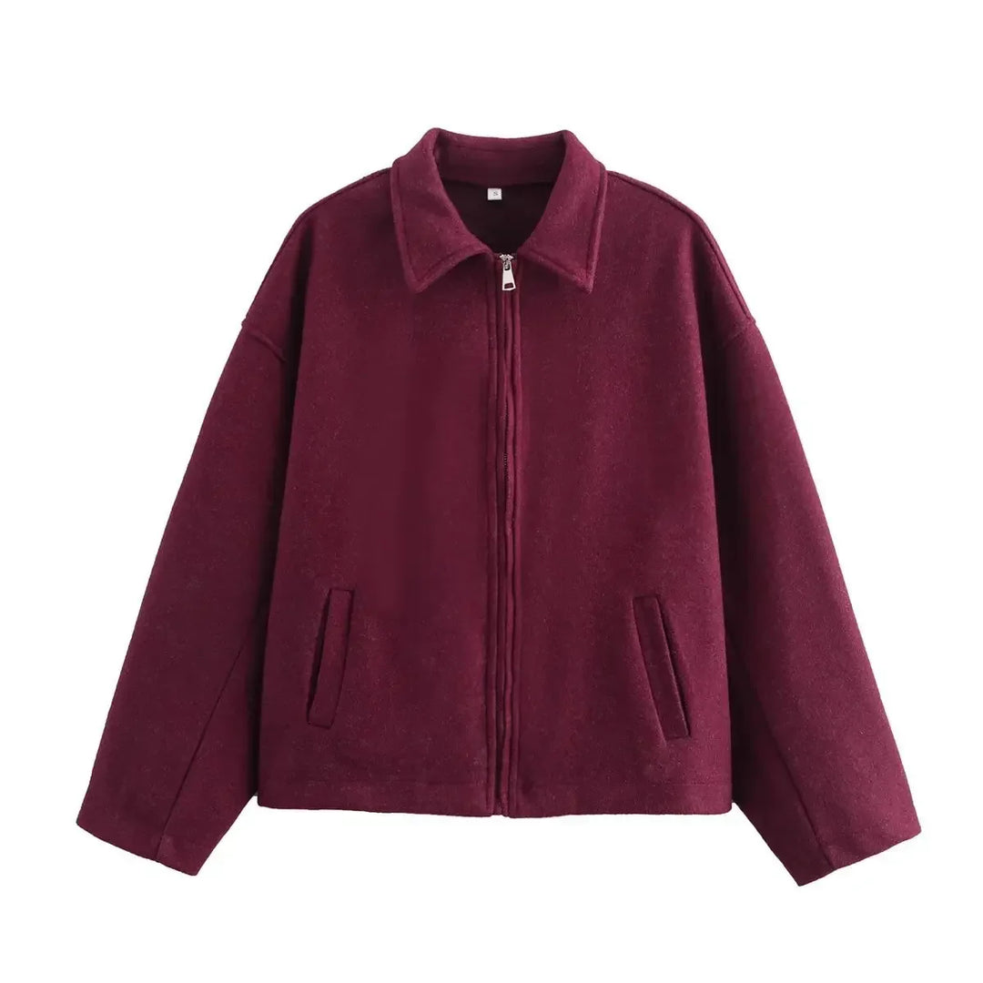 Women's Zipped Collar Jacket