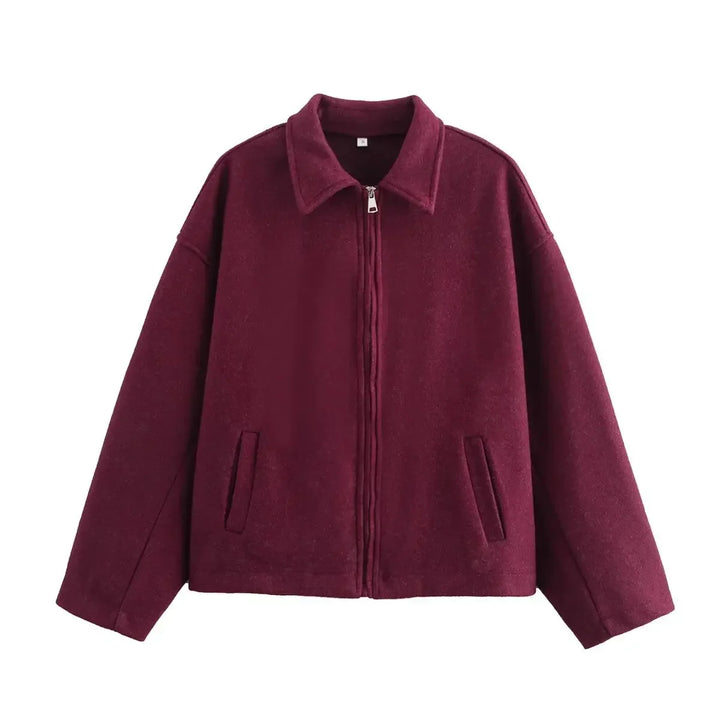 Women's Zipped Collar Jacket