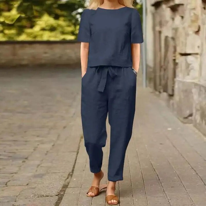 Womens Lounge Set in Soft Fabric for Summer Relaxation – Lightweight and Breathable Loungewear 0