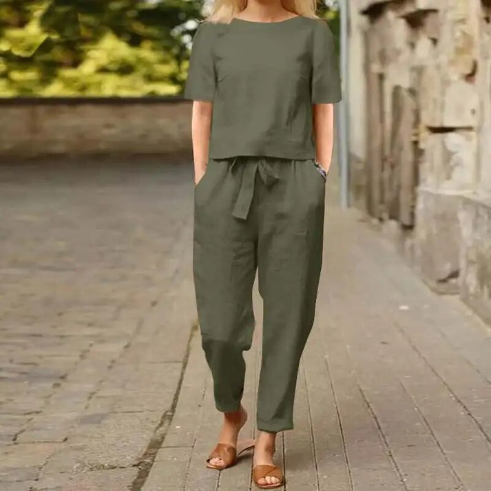 Womens Lounge Set in Soft Fabric for Summer Relaxation – Lightweight and Breathable Loungewear 3